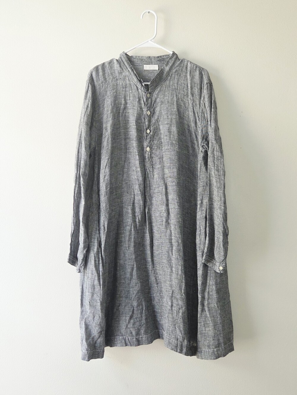 CP Shades Jasmin Linen Tunic Top Dress Size Large Grey